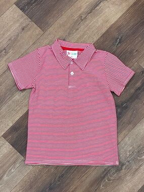 Jellybean Red Stripe Polo Shirt 7 Boy
